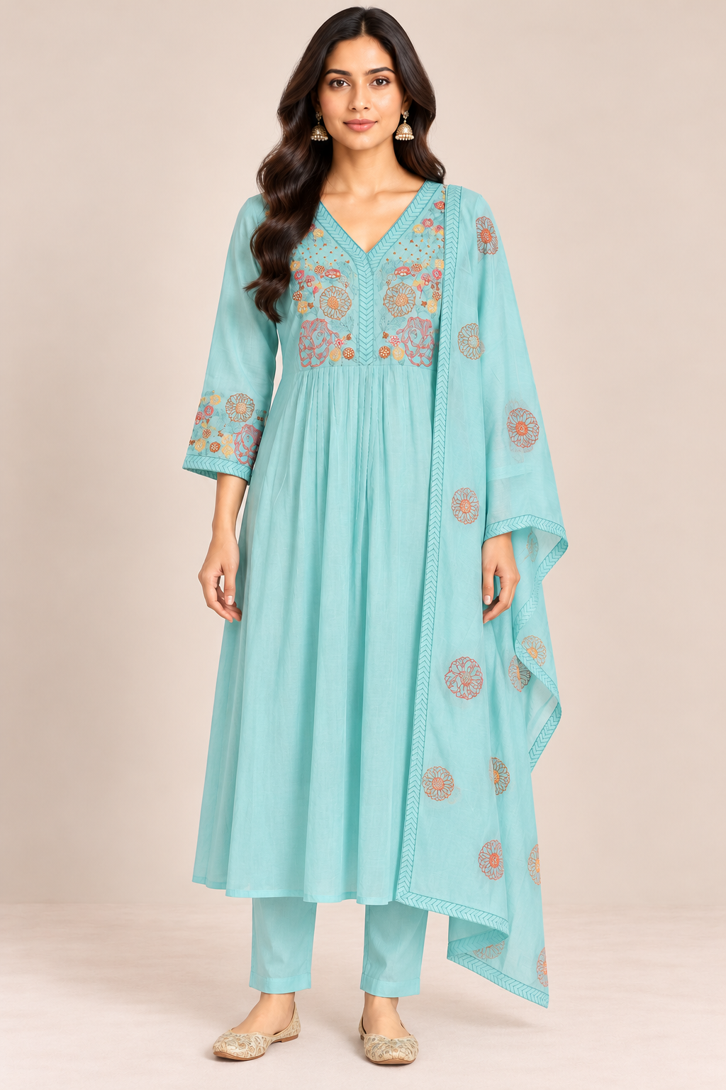 R46940 Mint Green Casual Wear front view